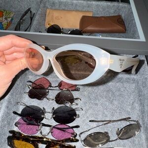 Prada Translucent White Women's Sunglasses